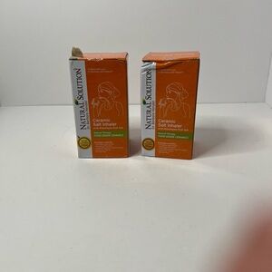 2x Natural Solution Ceramic Salt Inhaler W/ 2 pack of Himalayan Pink Salt (4PKS)